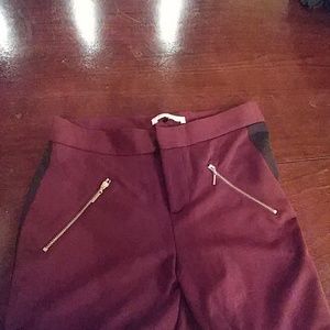 Maroon skinny pants